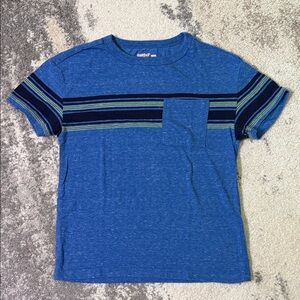 Cat & Jack Blue Striped T-Shirt with Pocket